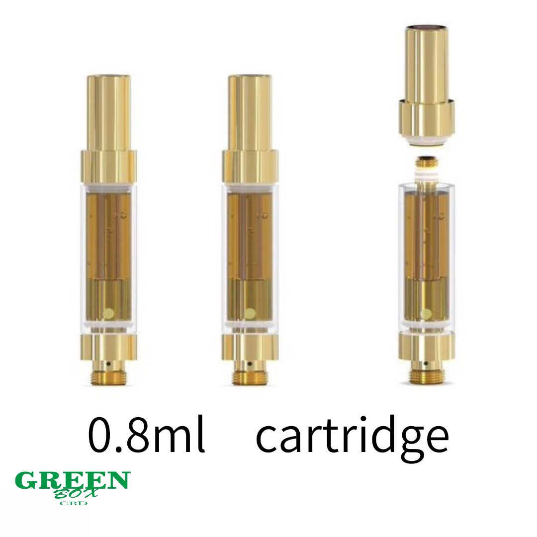 GreenBox　　1本～1000本　0.8ml アトマイザー510スレッド 交換用カートリッジ 金色or白色